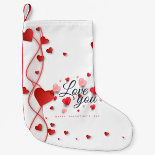 Modern Happy Valentine's Day Small Christmas Stocking