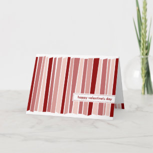 Modern Happy Valentine's Day Striped Cards