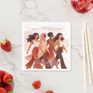 Modern Happy Women's Day Celebration March 8  Napkin
