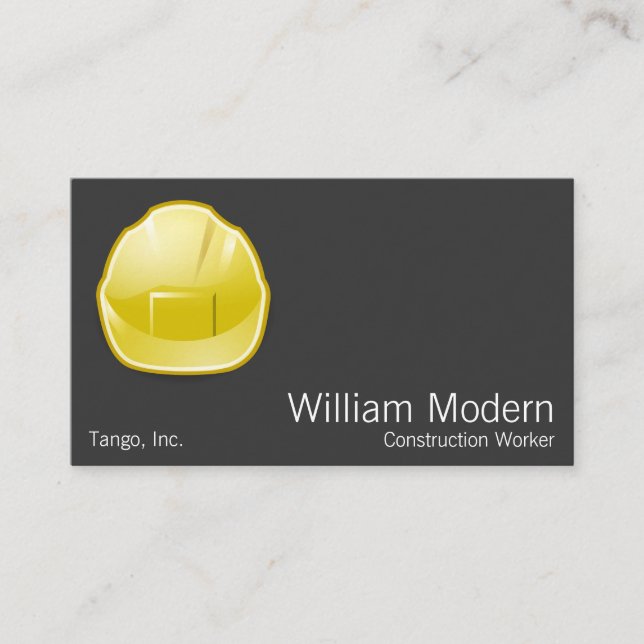 Modern Hard Hat Construction Architect Business Card (Front)