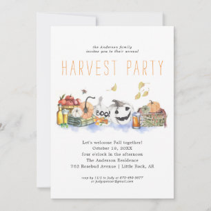 Modern Harvest Dinner Party Invitation
