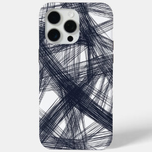 ✨ Modern Hatching Line Pattern Print ✨ iPhone 15 Pro Max Case