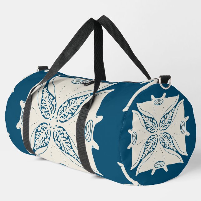 Modern hawaiian print duffle bag (Left Corner)
