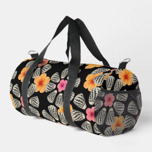 Modern hawaiian print duffle bag