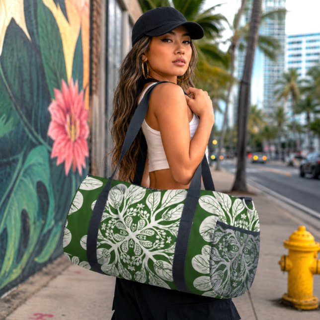 Modern hawaiian print duffle bag (Creator Uploaded)