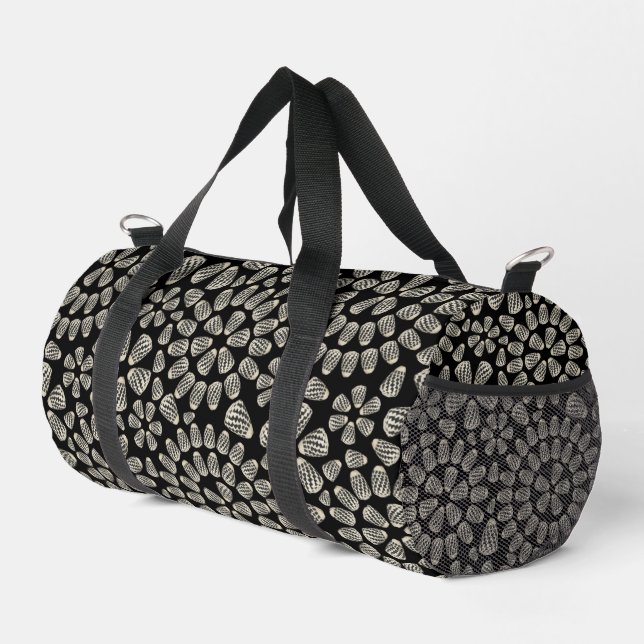 Modern hawaiian print duffle bag (Right Corner)