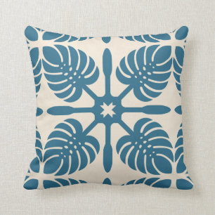 MODERN HAWAIIAN QUILT PILLOW- Monstera Cushion
