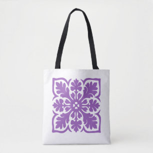 Modern Hawaiian Quilt Royal Purple Island Hawaii Tote Bag
