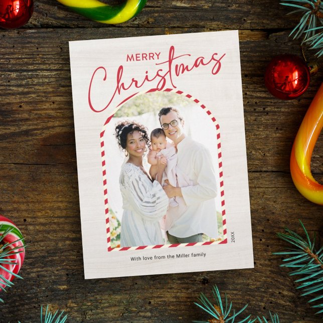 Modern Headline Merry Christmas Family Holiday Card (Creator Uploaded)