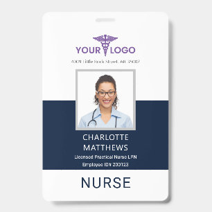 Modern Health Company Employee Logo and Photo ID Badge