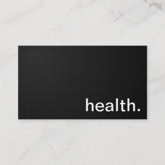 Modern Health Professional- Black Texture Business Card