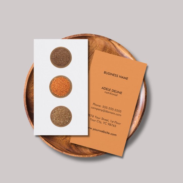 Modern Health Seeds Nutritionist Business Card (Creator Uploaded)