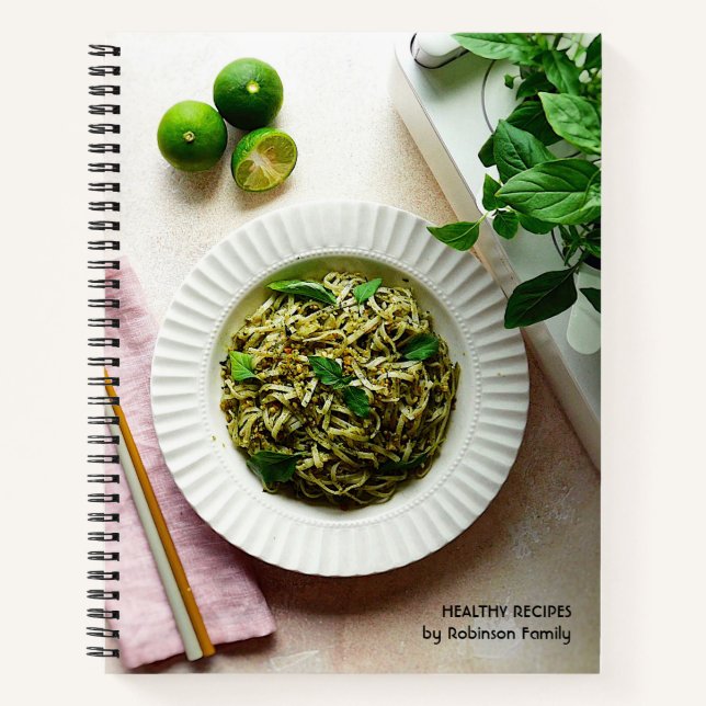 Modern Healthy Family Recipe Notebook (Front)
