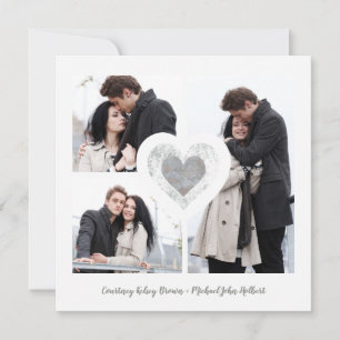 Modern Heart 3 Photos Engagement Romantic Session Save The Date