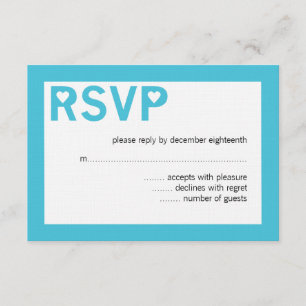 Modern Heart Ampersand Wedding RSVP Cards
