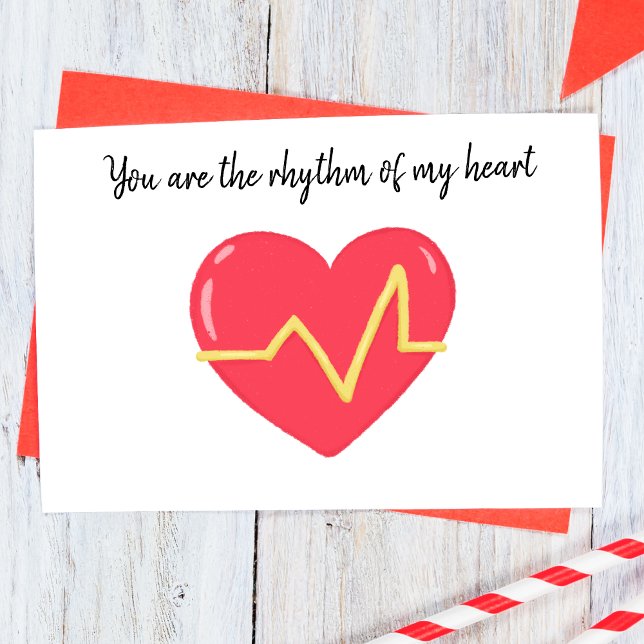 Modern Heart and Cardiogram Card (Creator Uploaded)