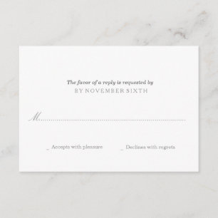 Modern Heart + Arrow RSVP   Wedding Card