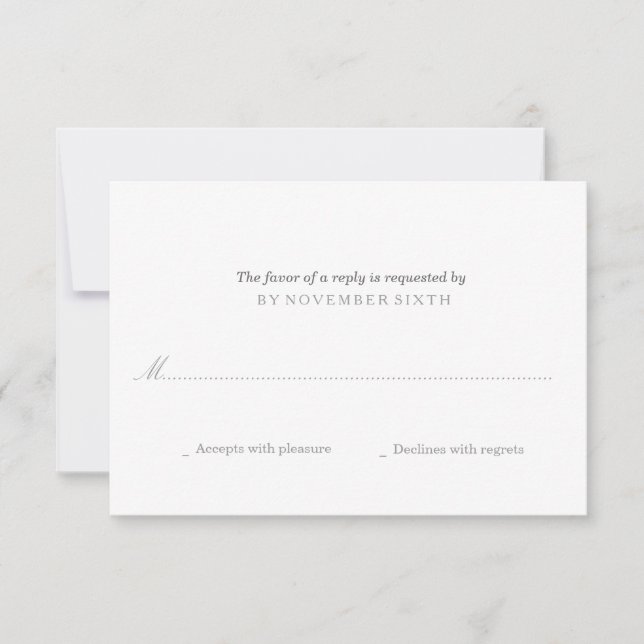 Modern Heart + Arrow RSVP | Wedding Card (Front)