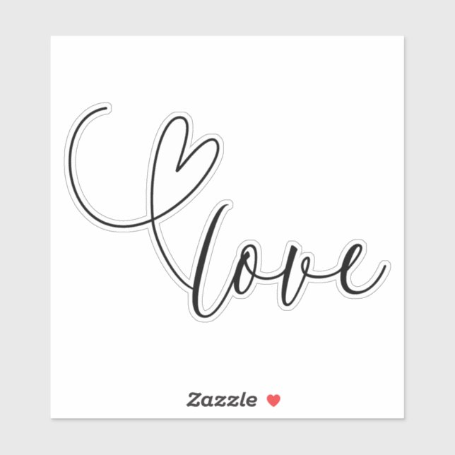 Modern Heart Black White Wedding Bridal Shower  (Sheet)
