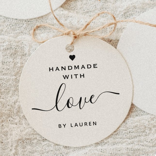 Modern Heart Calligraphy Handmade with Love By Self-inking Stamp (Creator Uploaded)