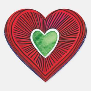 Modern Heart Drawing Valentine's Day Heart Sticker