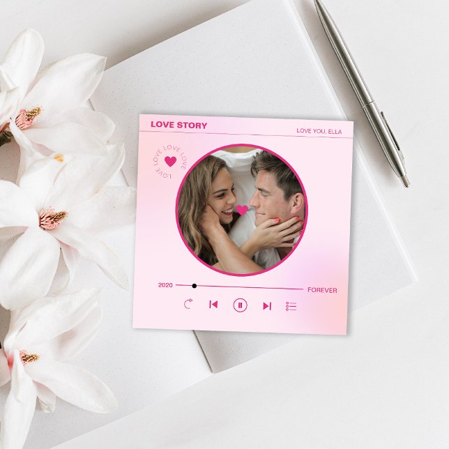 Modern Heart Forever Love Photo Valentines Day Holiday Card (Modern Heart Forever Love Photo Valentines Day Holiday Card)