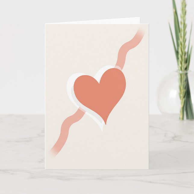 Modern Heart Love Card (Front)