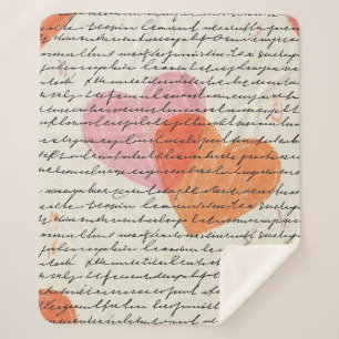Modern Heart Pattern with Script Background (8) Sherpa Blanket