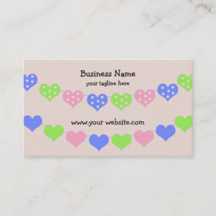 Modern Heart Strings Design Business Card