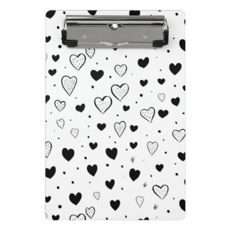 Modern Hearts Pattern Mini Clipboard