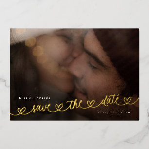 Modern Hearts Save The Date Photo Wedding Website