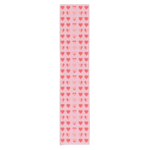 modern hearts short table runner
