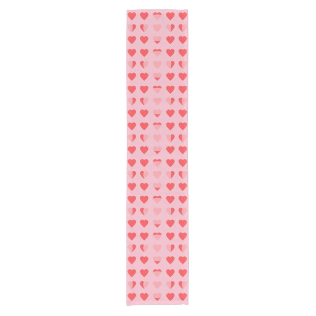 modern hearts short table runner (Front)