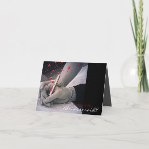 modern hearts Will You Be My Bridesmaid Invitation