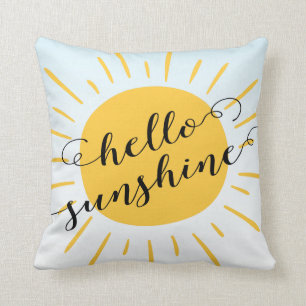 Modern Hello Sunshine Decorative Throw Pillow