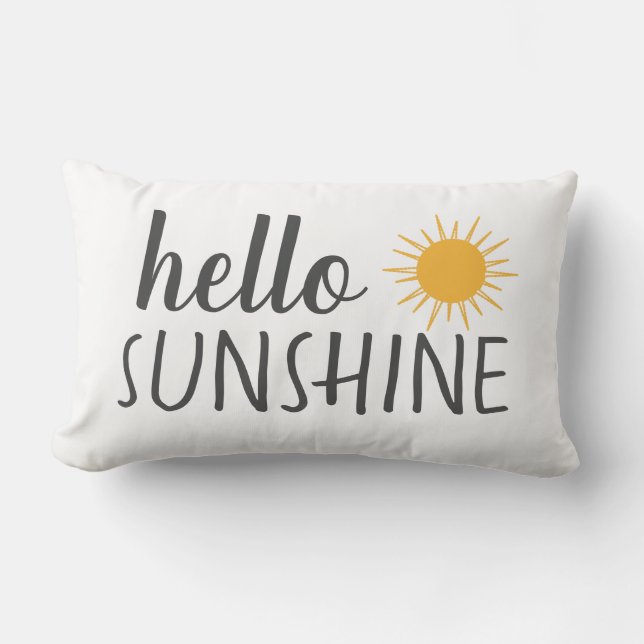 Modern Hello Sunshine Lumbar Cushion (Front)