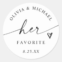 Modern Her Favourite Handwriting Wedding Treat Bag