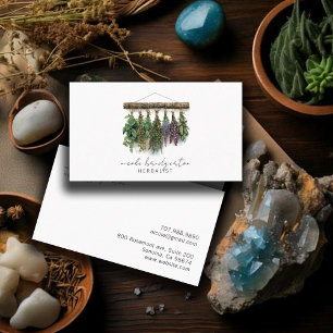 Modern Herbalist Hanging Dried Plants Business Card