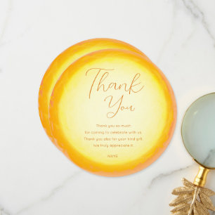 Modern here comes the son boy baby shower thank you card