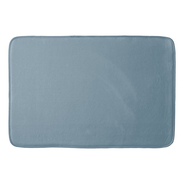 Modern Heritage Solid Coastal Denim Bath Mat (Front)