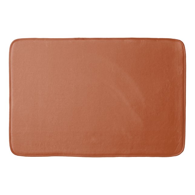 Modern Heritage Solid Rich Terracotta Bath Mat (Front)