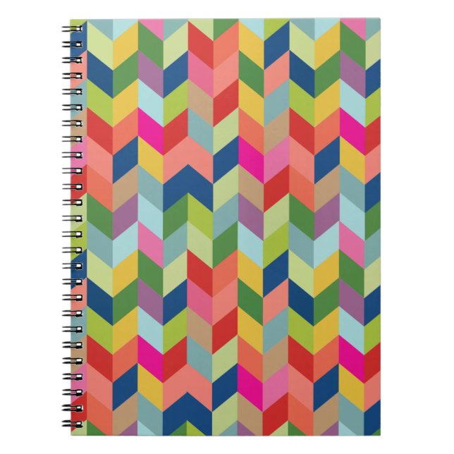 Modern Herringbone Pattern Notebook (Front)