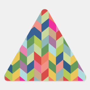 Modern Herringbone Pattern Triangle Sticker