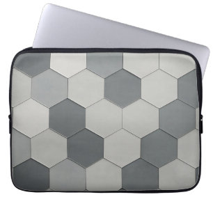 Modern Hexagon Tile Geometric Pattern Laptop Sleeve