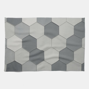 Modern Hexagon Tile Geometric Pattern Tea Towel
