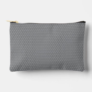 Modern Hexagonal Grid Geometric Pattern Accessory Pouch