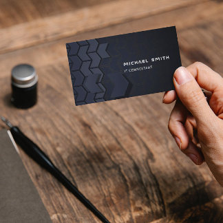 Modern Hi-tech Futuristic Geometric Shape Business Card