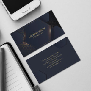 Modern Hi-tech Hexagonal Business Card