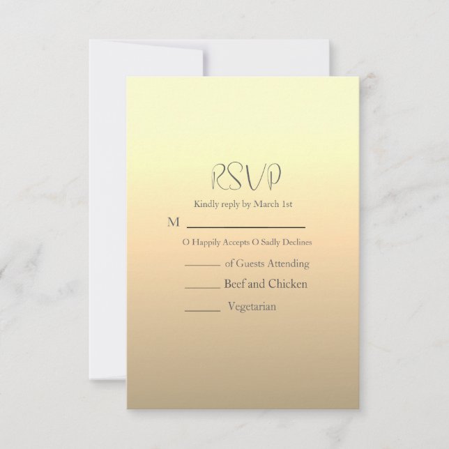 Modern Hibiscus Wedding RSVP Card (Front)