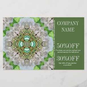 modern hip green diamond sparkles fashion girly flyer